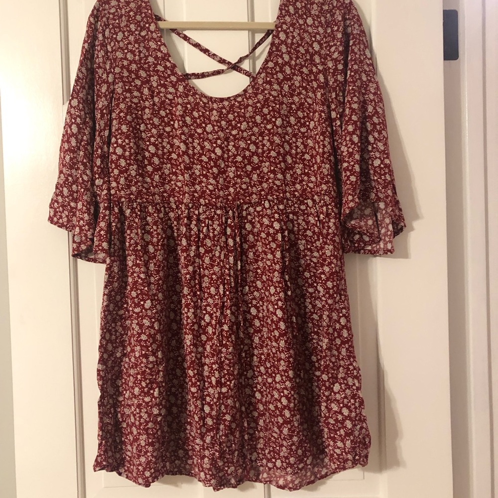 Boutique babydoll dress. Red. Size medium